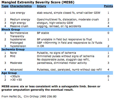 Mangled Extremity Severity Score Mangled Extremity Severity Score image